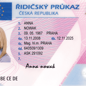Czech Republic Fake Driver's License for Sale