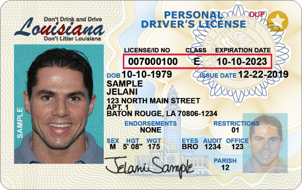 Louisiana Driver's License and ID Card